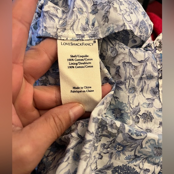 LoveShackFancy Mateo Skirt in Daybreak Blues Liberty Fabric - Picture 4 of 9